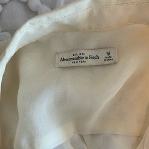 A&F sheer sleeveless button up top